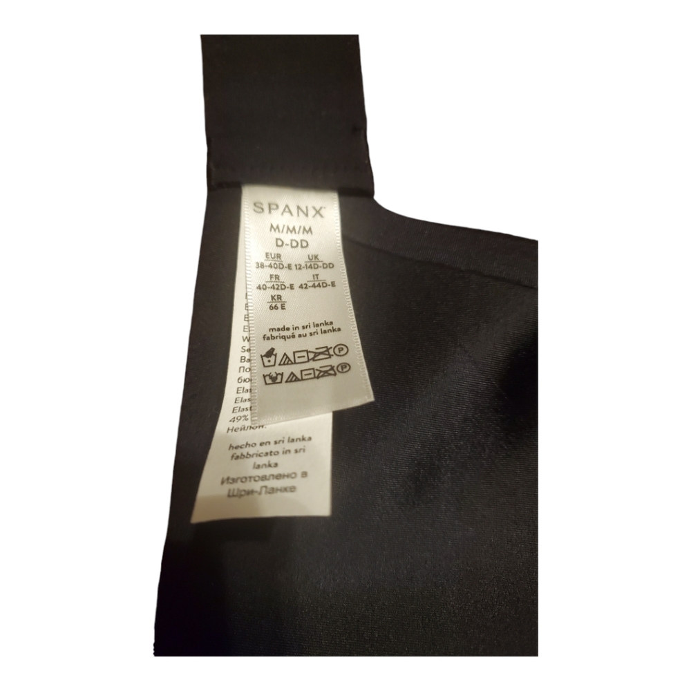 Spanx SheerFlex Fit-to-You Bra Adjustable Very Black Medium D/DDD NWT - Picture 9 of 11